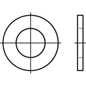 TOOLCRAFT Onderlegringen Staal 500 stuk(s) TO-5433624