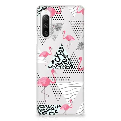 Sony Xperia 10 IV | TPU Hoesje | Flamingo Triangle