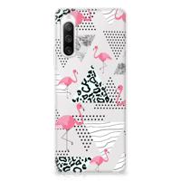 Sony Xperia 10 IV | TPU Hoesje | Flamingo Triangle