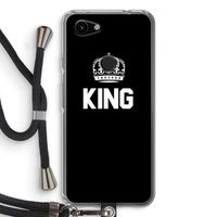King zwart: Pixel 3a Transparant Hoesje met koord