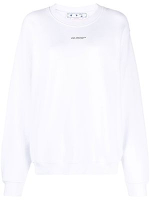 Off-White sweat Arrow ample à imprimé tie dye - Blanc