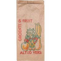 Zak | Fruitzak | Papier | Nr. 0 | 0 |5 pond | 10/ 7 |5x22.5cm | Altijd vers | bruin | 10 kg