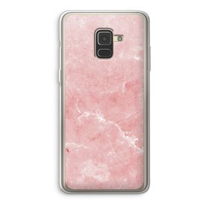 Roze marmer: Samsung Galaxy A8 (2018) Transparant Hoesje