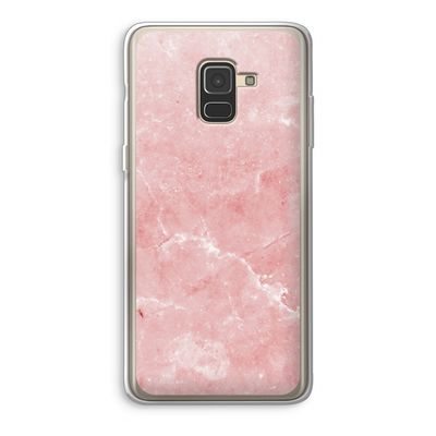 Roze marmer: Samsung Galaxy A8 (2018) Transparant Hoesje