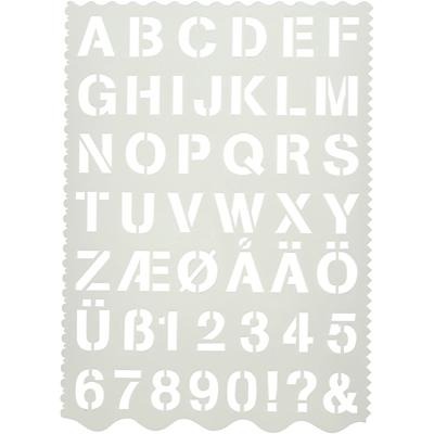 Creativ Company Sjabloon, letters en cijfers, h: 25 mm, vel 21x29 cm, 1 stuk