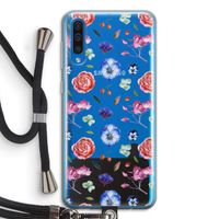 Bloemetjes: Samsung Galaxy A50 Transparant Hoesje met koord