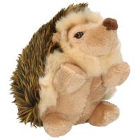 Knuffeldier Egel - zachte pluche stof - bruin - 12 cm - dieren speelgoed   -