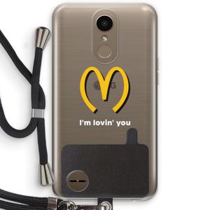 I'm lovin' you: LG K10 (2017) Transparant Hoesje met koord