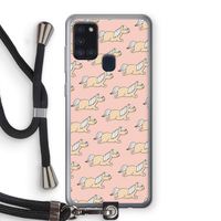 Ponys: Samsung Galaxy A21s Transparant Hoesje met koord