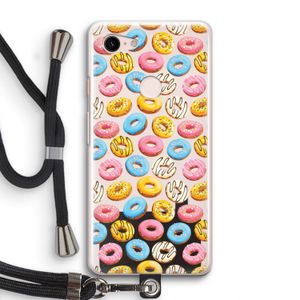 Pink donuts: Pixel 3 Transparant Hoesje met koord