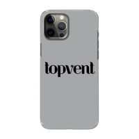 Topvent Grijs Zwart: Volledig geprint iPhone 12 Pro Max Hoesje