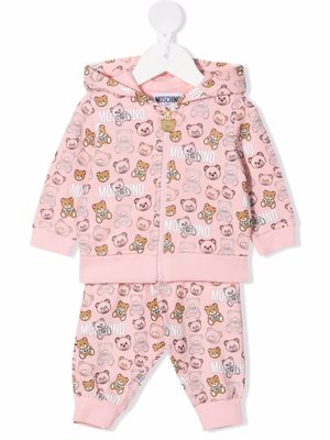 Moschino Kids survêtement à motif Teddy Bear - Rose