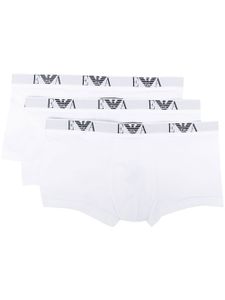 Emporio Armani lot de 3 boxers à bande logo - Blanc