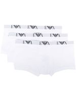 Emporio Armani lot de 3 boxers à bande logo - Blanc