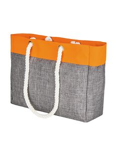 Bags2GO BS18095 Tote Bag - San Diego - Grey-Melange/Neon-Orange - 44 x 33 x 16 cm