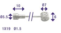 Elvedes Rem binnenkabel 2250mm draads/verzinkt ø1,5mm weinmann en koppeling-nippel (op kaart)