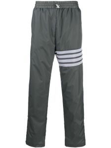 Thom Browne pantalon de jogging droit à détails rayés - Gris