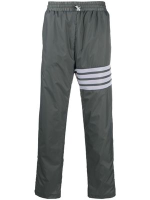 Thom Browne pantalon de jogging droit à détails rayés - Gris