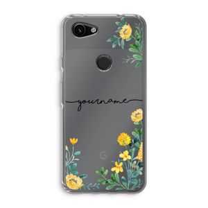 Gele bloemen: Google Pixel 3a Transparant Hoesje