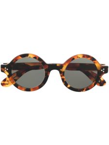 Lesca lunettes de soleil Saga à monture ronde - Marron