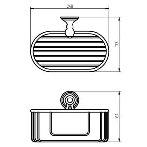 Haceka Allure Porselein Wandmontage Sponshouder voor douche