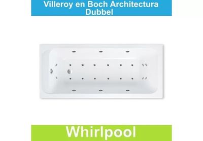 Ligbad Villeroy & Boch Architectura 170x70 cm Balboa Whirlpool systeem Dubbel Villeroy en Boch