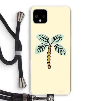 Palmboom: Pixel 4 XL Transparant Hoesje met koord