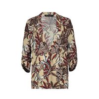 Expresso blazer 212GOEDELE met all over print beige/rood/bruin - thumbnail