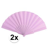 2x Spaanse handwaaier licht roze 23 cm - thumbnail