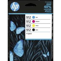 HP 912 pack van 4 originele inktcartridges, zwart / cyaan / magenta / geel (6ZC74AE) voor HP OfficeJet / OfficeJet Pro 8010/8020