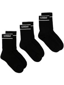 0711 lot de chaussettes en coton - Noir