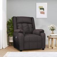 Fauteuil verstelbaar elektrisch stof donkerbruin Fauteuil verstelbaar elektrisch stof donkerbruin