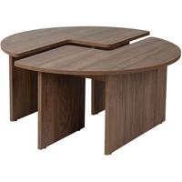 Salontafel - MOIRA - Rond - Walnoot - 90 x 90 x 41 cm