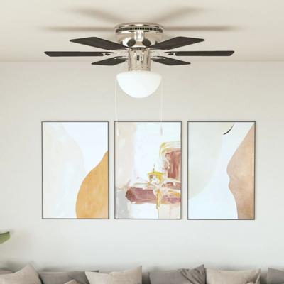 VidaXL Plafondventilator met lamp 82 cm donkerbruin