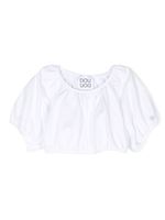 Douuod Kids blouse crop à épaules dénudées - Blanc