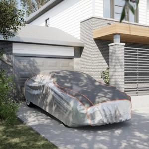 VidaXL Autohoes voor sedan hagelbescherming xxl zilverkleurig en grijs