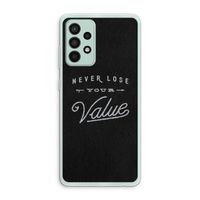Never lose your value: Samsung Galaxy A52s 5G Transparant Hoesje