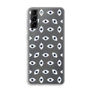 Eyes pattern: Samsung Galaxy S21 Plus Transparant Hoesje