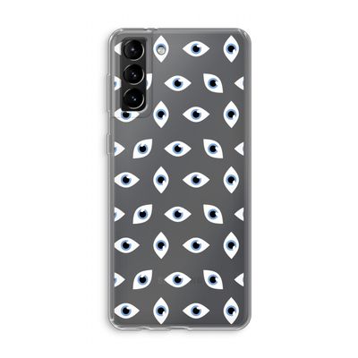 Eyes pattern: Samsung Galaxy S21 Plus Transparant Hoesje