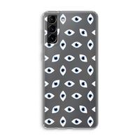 Eyes pattern: Samsung Galaxy S21 Plus Transparant Hoesje