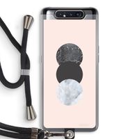 Marmeren cirkels: Samsung Galaxy A80 Transparant Hoesje met koord