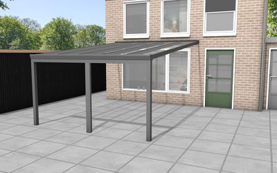 YARD Outdoor Velvetline Veranda 400x400 cm aluminium - Glasdak- - Aluminium- YARD Outdoor
