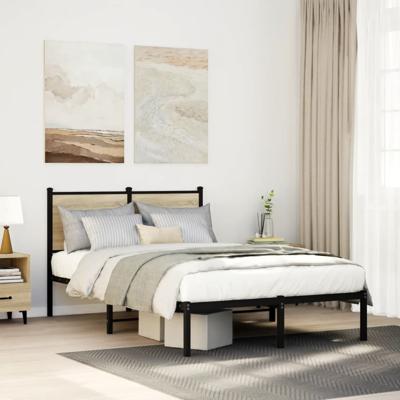Bedframe zonder matras metaal sonoma eikenkleurig 120x200 cm