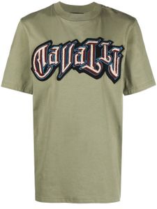Roberto Cavalli t-shirt en coton à logo imprimé - Vert