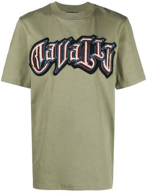 Roberto Cavalli t-shirt en coton à logo imprimé - Vert