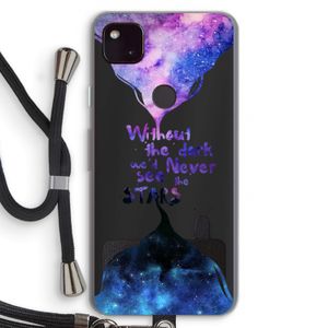 Stars quote: Pixel 4a 5G Transparant Hoesje met koord