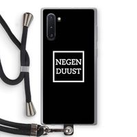 Negenduust black: Samsung Galaxy Note 10 Transparant Hoesje met koord