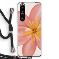 Pink Ellila Flower: Sony Xperia 1 III Transparant Hoesje met koord