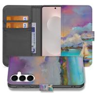 Samsung Galaxy S25 FE | Bookcase | Hoes Kunstleer Paars Blauw Groen