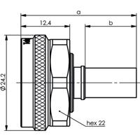 Telegärtner 100025187 100025187 F-connector Stekker, recht 50 Ω 1 stuk(s)